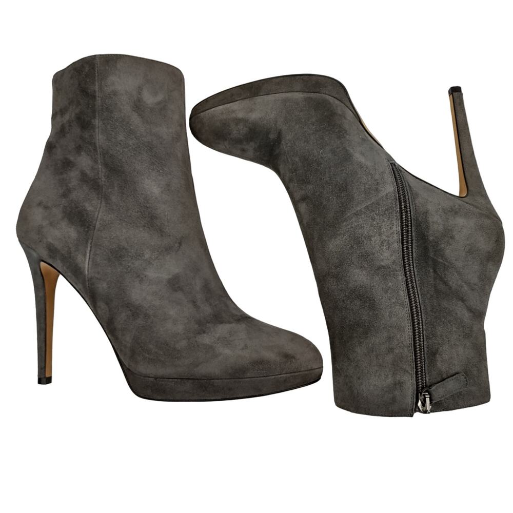 SAKS FIFTH AVENUE Suede Gray Boots Size 9 1/2